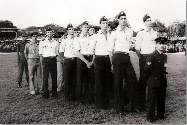 Nazionale italiana militare nel 1984 in Suriname in occasione della cerimonia di apertura